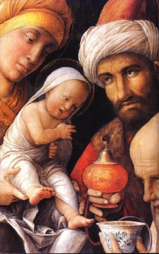 Andrea Mantegna Painting - La Adoración de los Magos dt1 pintor renacentista Andrea Mantegna